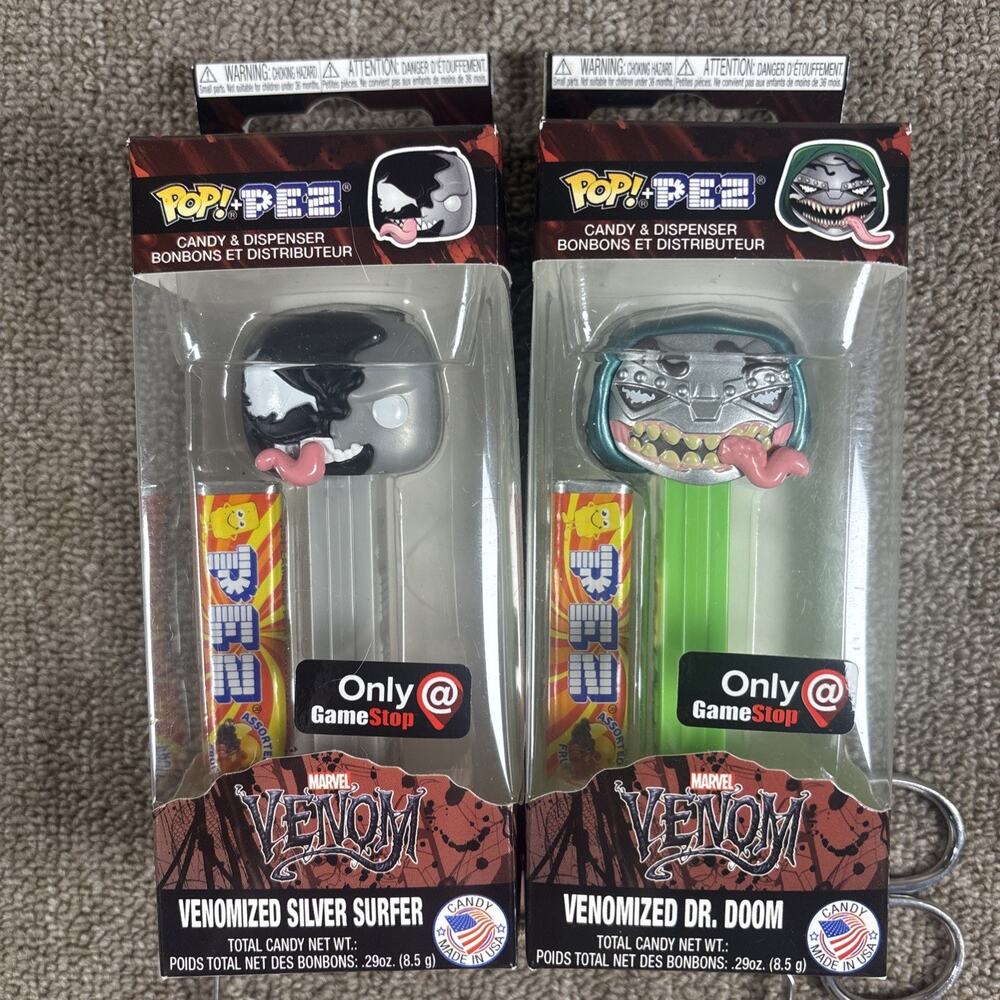 Pop! PEZ Venomized Dr Doom Silver Surfer GameStop Exclusive Funko 2020